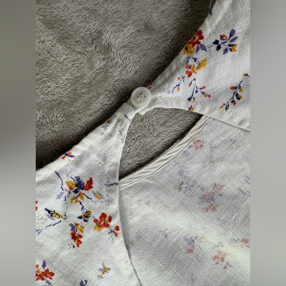 Reformation Floral Linen Top Size Medium Seychelles Peasant Cottagecore Feminine - Picture 7 of 12